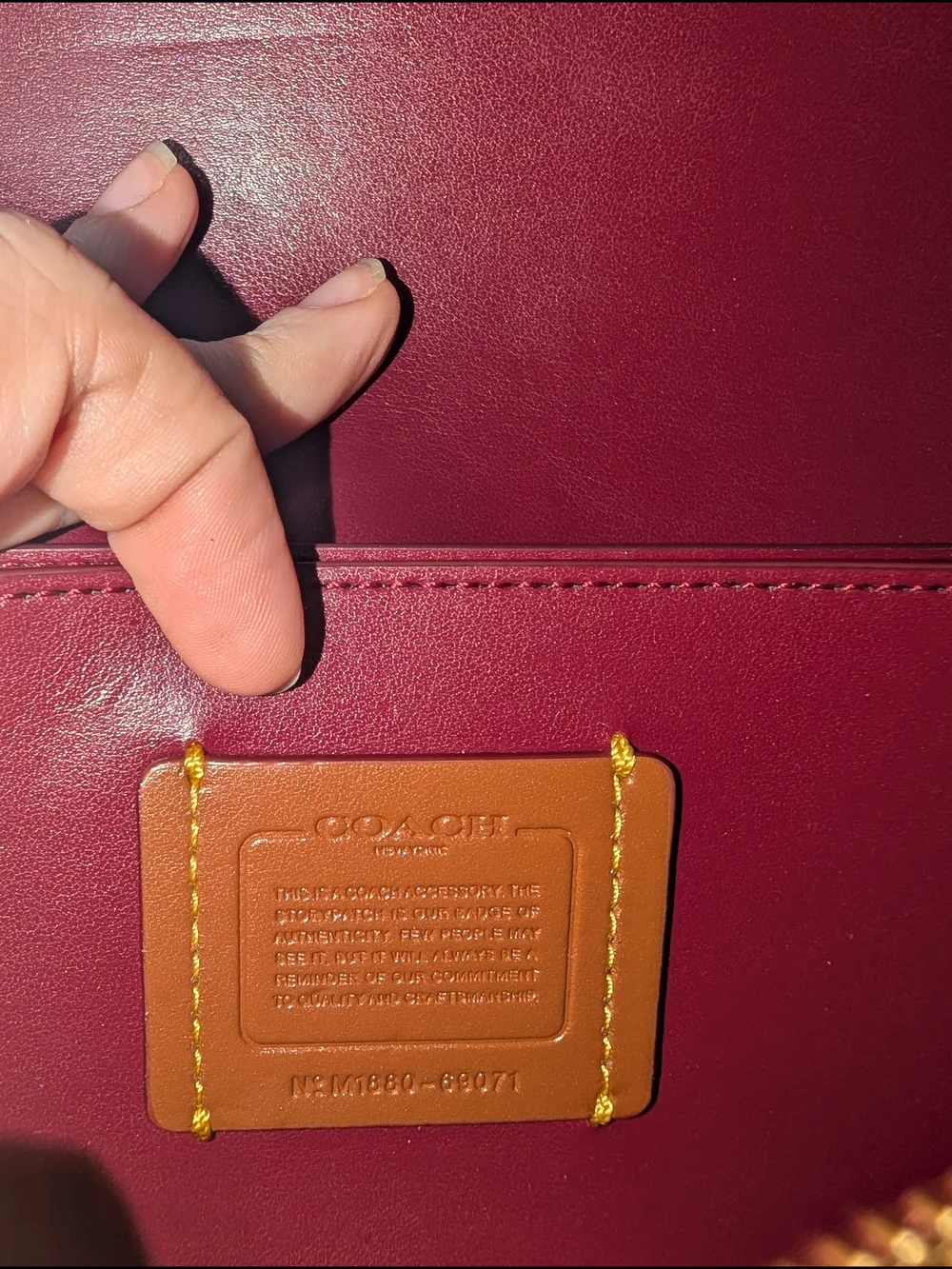 EUC Coach Callie Foldover Chain Clutch